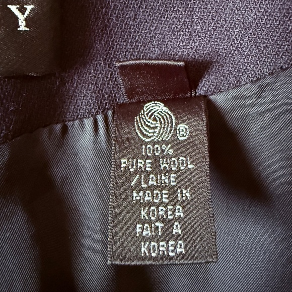 Blazer Suit Long, 100% Wool,  Navy Blue size 14 / Large - Picture 7 of 7